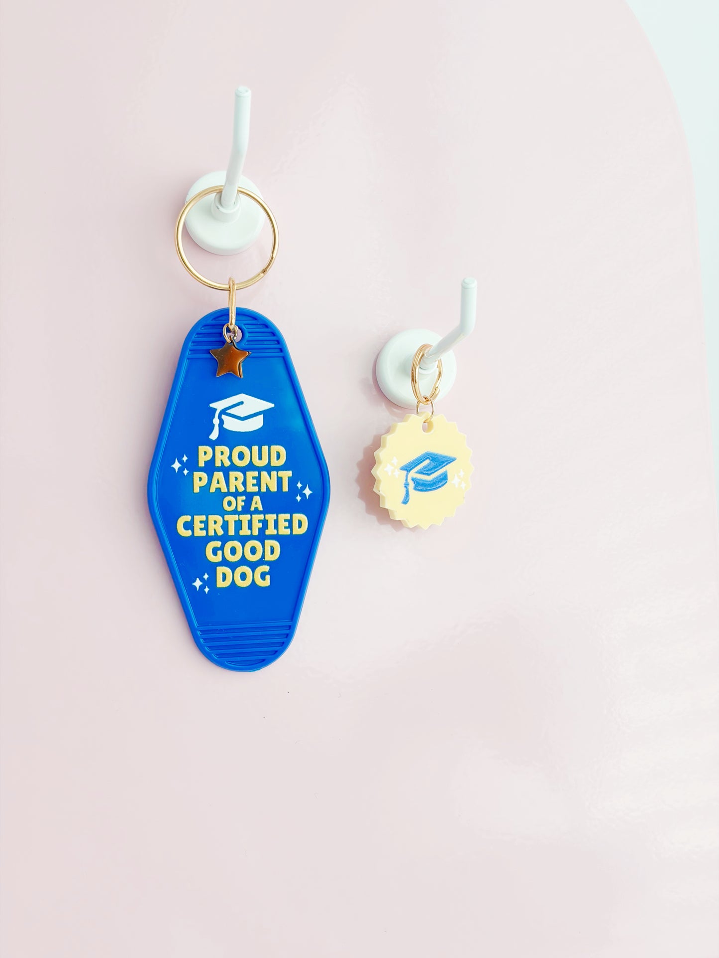 Proud Parent of a Certified Good Dog Keychain + Tag