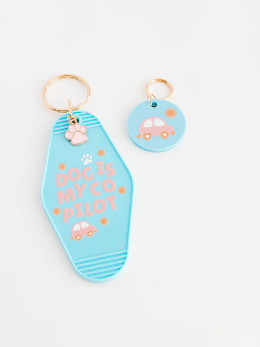 Dog is my Copilot Keychain + Tag