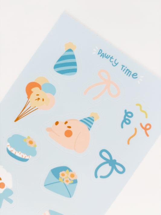 Pawty Time Sticker Sheet