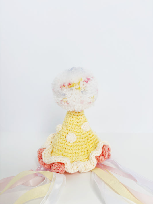 Yellow & Pink Pawty Hat