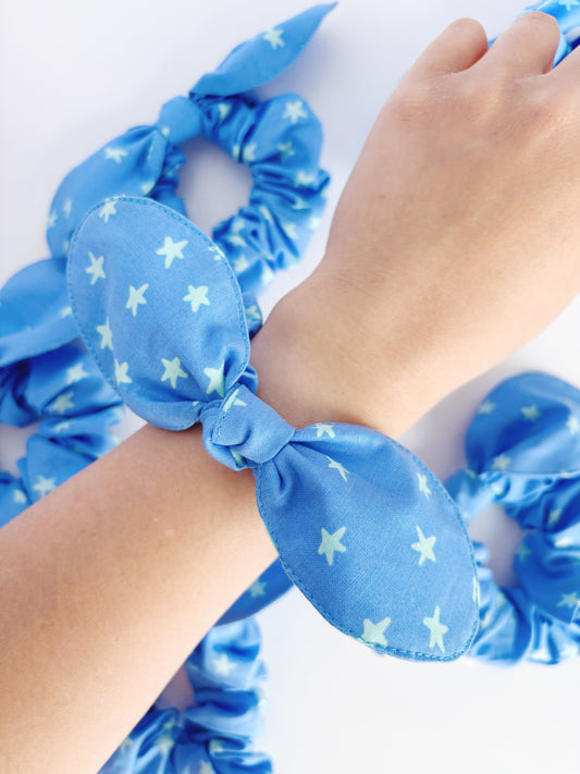 Blue Stars Scrunchie