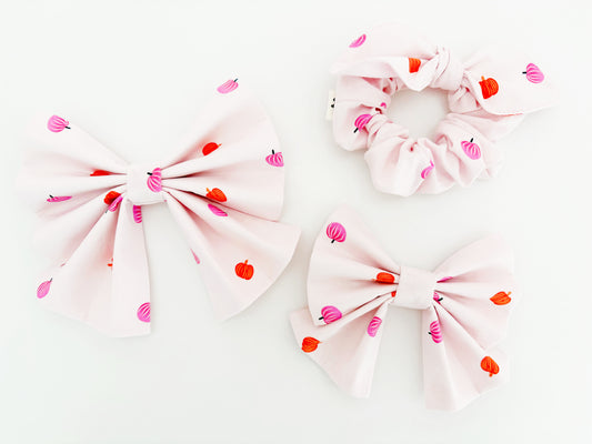 Pink Pumpkin Scrunchie