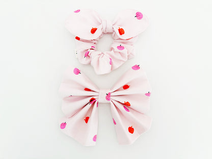 Pink Pumpkin Scrunchie