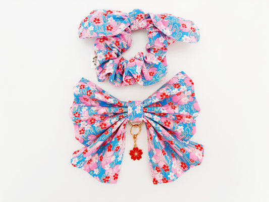 LNY Blue Scrunchie