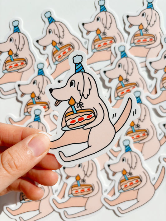 Birthday Dog Sticker