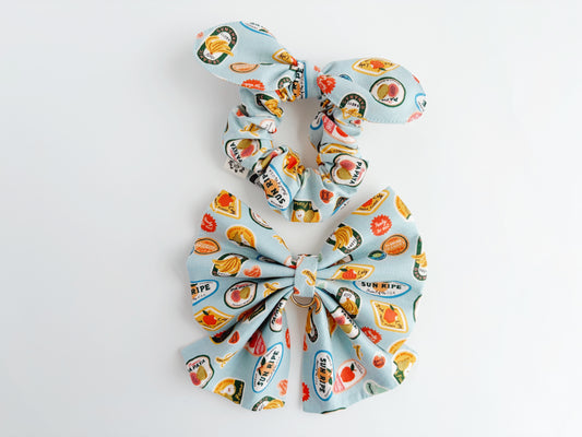 Fruit Stickers Scrunchie