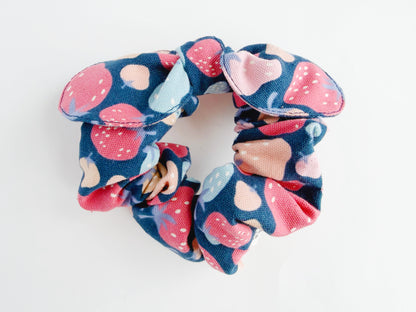 Strawberry Navy Scrunchie