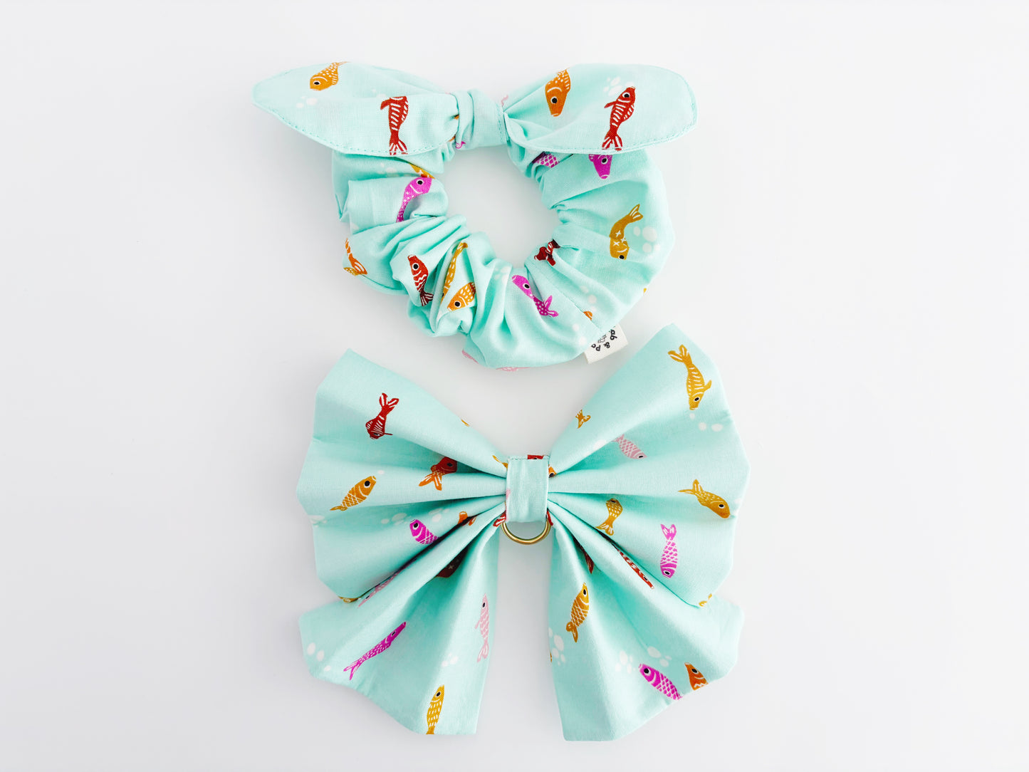 Mint Koi Scrunchie