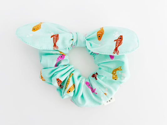 Mint Koi Scrunchie
