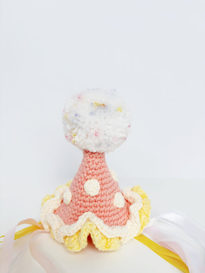 Pink & Yellow Pawty Hat