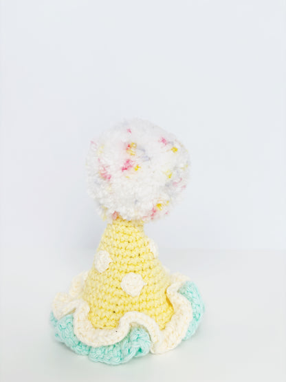 Yellow & Teal Pawty Hat