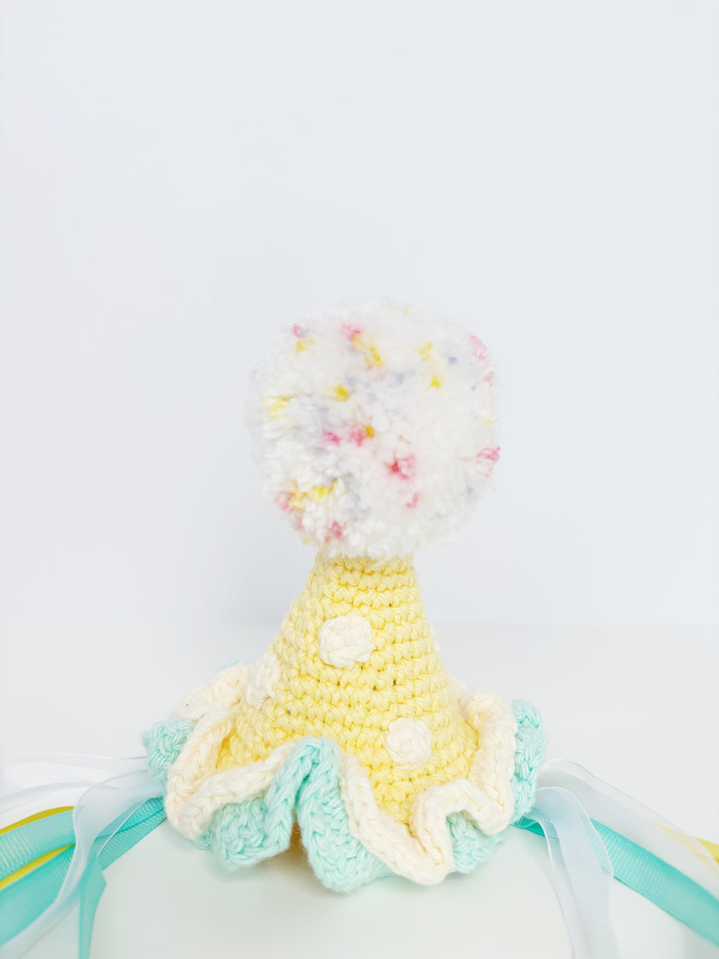 Yellow & Teal Pawty Hat