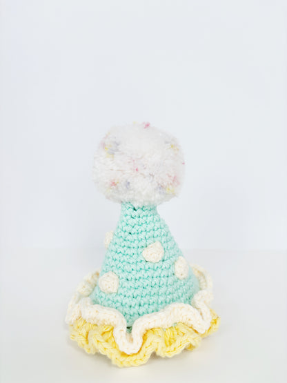 Teal & Yellow Pawty Hat